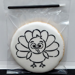 Fall Turkey Paint-Your-Own Cookies (1 Dz)