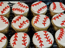 Baseball Cupcakes (1 Dozen)