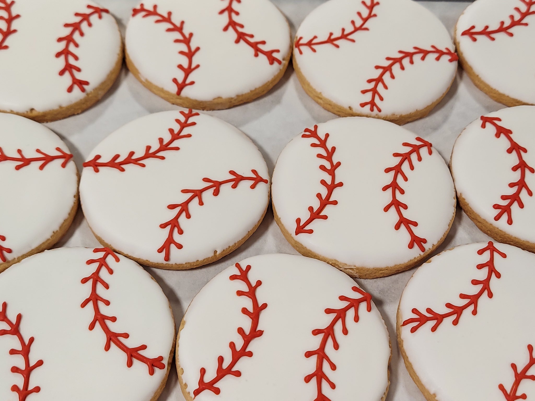 Baseball Cookies (1 Dozen) – Storybook Bakery