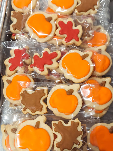 Mini Pumpkin & Leaf Cookies (3 Dz)