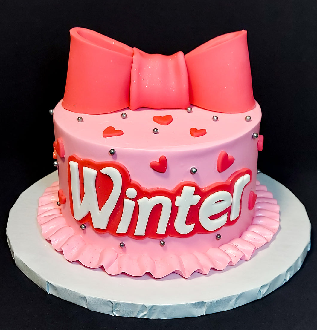 Pink Doll Themed Cake