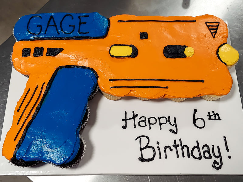 Chicken Gun - No Gun birthday cake - Decorated Cake by - CakesDecor