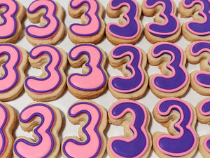 Mini Number/Letter Cookies (2 Dz)