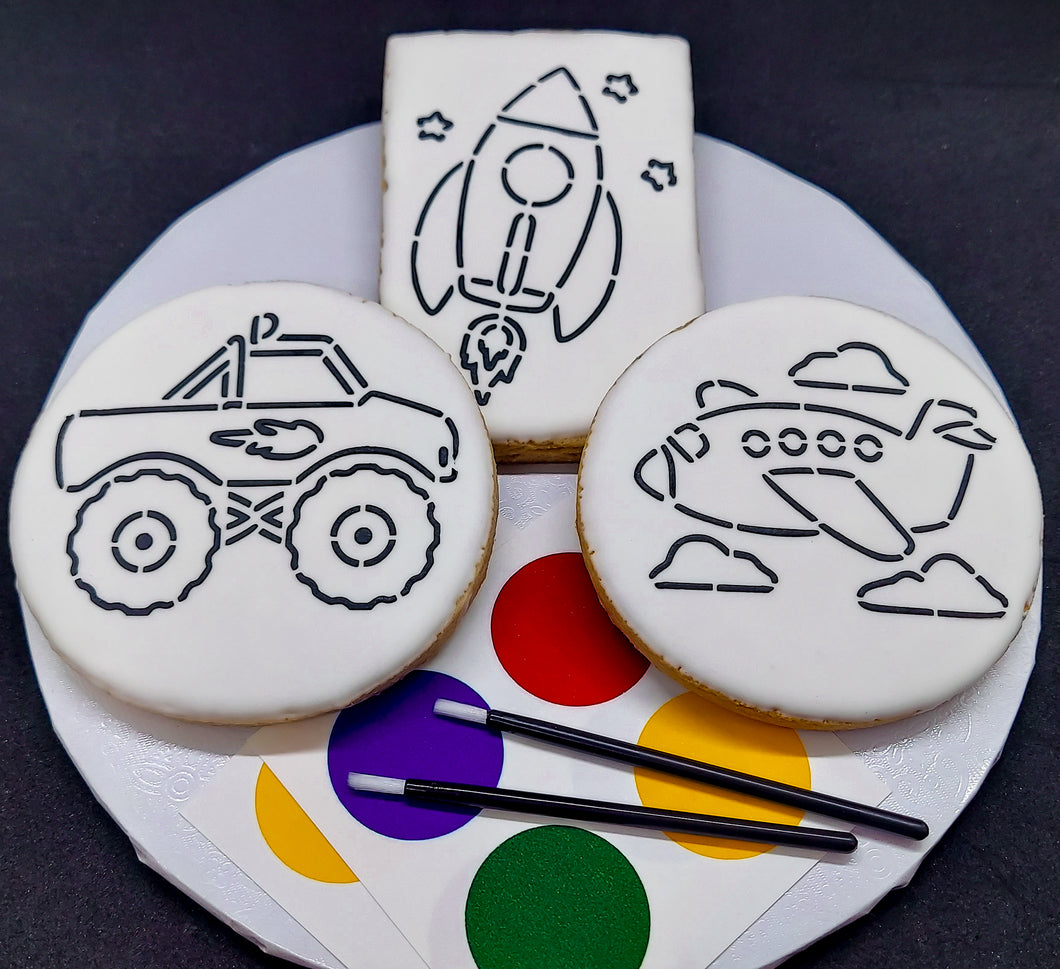 Transportation Paint-Your-Own Cookies (1 Dz)