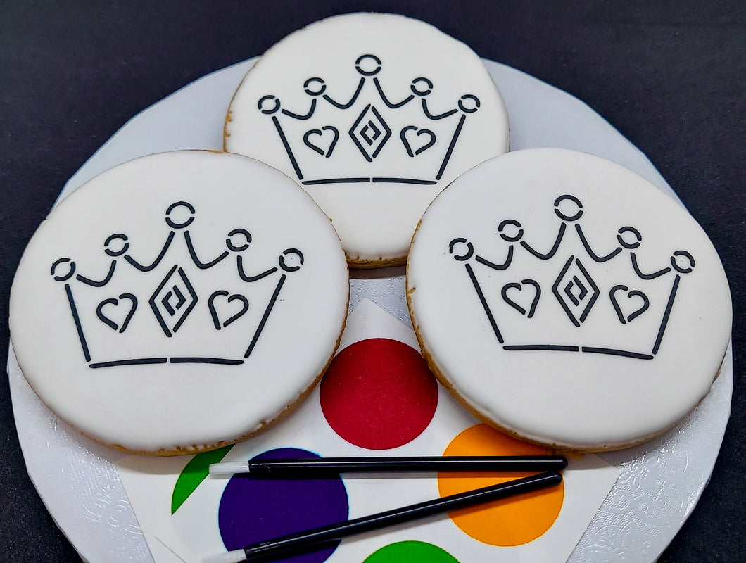 Princess Crown Paint-Your-Own Cookies (1 Dz)