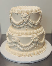 Buttercream Piping Vintage Wedding Cake (2-tier)