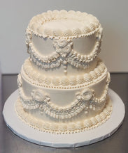 Buttercream Piping Vintage Wedding Cake (2-tier)