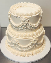 Buttercream Piping Vintage Wedding Cake (2-tier)