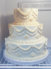 Buttercream Piping Vintage Wedding Cake (3-tier)
