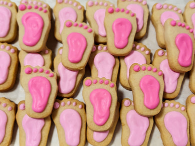 Mini Baby Footprint Cookies (4 dozen)