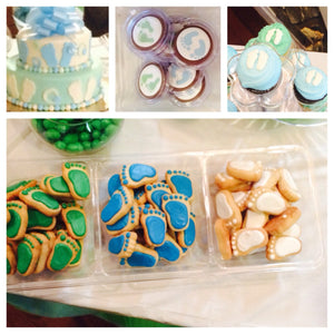 Mini Baby Footprint Cookies (4 dozen)