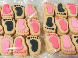 Mini Baby Footprint Cookies (4 dozen)