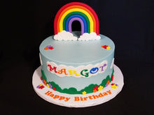 Rainbow & Flowers Cake