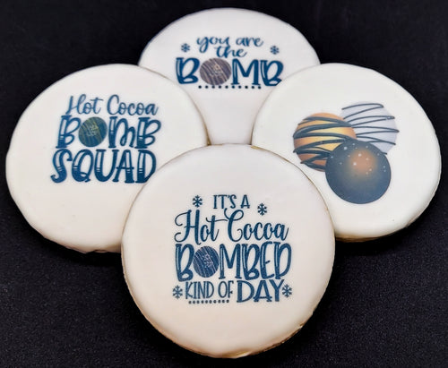 12 Cocoa Bomb Themed Cookies
