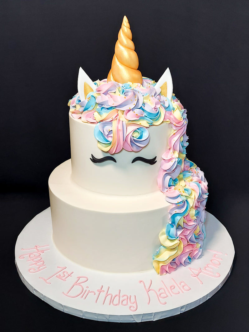 Unicorn Cake (2-tier) – Storybook Bakery