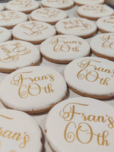 Custom Printed Gold Lettering Cookies (1 Dozen)