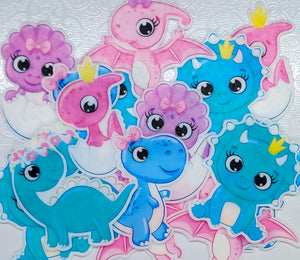 Cupcake Toppers (Pastel Dinosaurs)