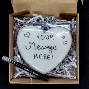 Valentine Custom Message Heart Cookie Box